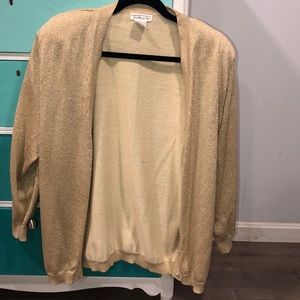 Gold glitter Talbots sweater